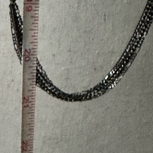 Betsey Johnson Gunmetal Chains and Clear Beads Necklace - Picture 2 of 7